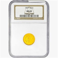 1927 $2.50 Gold Quarter Eagle NGC MS63