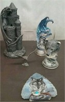 Box-Dragon Castle, Dragon/Eagle/Bear Figurines, &