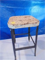 square metal stool