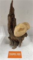 Driftwood Carved Owl