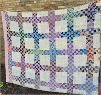 Hand Tied Flour Sack Quilt