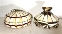 Lot of 2 Stained Glass Light Fixture