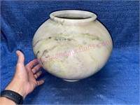 1981 Korea ilshin stone marble vase-10in (heavy)