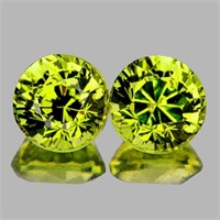 Natural Vivid Yellow Mali Garnet Pair{Flawless-VVS