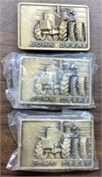 1982 John Deere Buckles (Lot of 3)