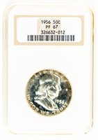 Coin 1956 Franklin Half Dollar Proof-NGC-PF67