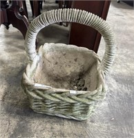 Patina’d Concrete Planter Basket.