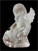 Goebel Angel On Sled Glass Figurine