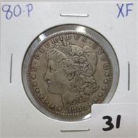 1880 Morgan silver dollar