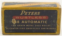 Collectors Box Of 50 Rds Peters .38 Automatic Ammo