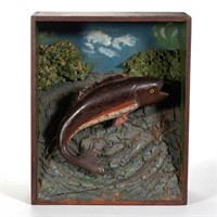 AMERICAN FOLK ART CARVED AND PAINTED FISH