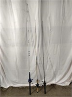3 Fishing Rods & Reels