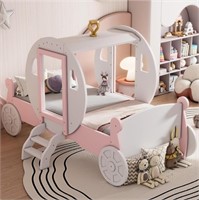 TWIN SIZE PRINCESS CAR BED - PINK ***IN BOX,