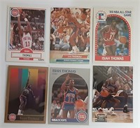 6 ISIAH THOMAS BASKETBALL CARDS