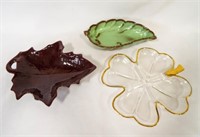 Clear Glass 4 Leaf Clover Divided Serving Dish