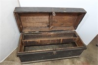 Vintage Wood Carpenters Box w/Tool Box Insert