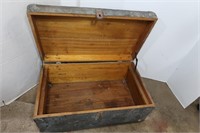 Vintage Wood Carpenter's Box-30"Lx17 1/2"Wx13"H