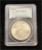 1885 O PCGS MS 63 Morgan Silver Dollar