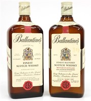 Ballantine's Scotch Whiskey Bottles (2)