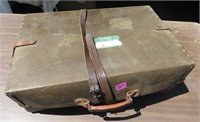 Vintage Air Shipping Suitcase Box w/ leather strap