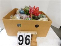Box Of Artificial Flowers Assorted Colors
