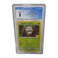 Pokemon Rowlet 2021 Mcdonalds Holo Cgc 8