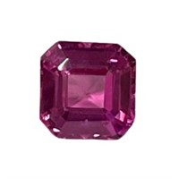 Genuine 3.60ct Square Pink Tourmaline Gemstone