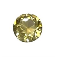 Natural 0.81ct Round Cut Yellow Citrine Gemstone