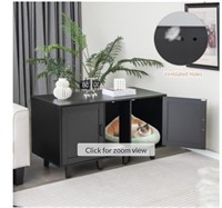 two door cat litter box enclosure