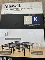 allswell 2 in 1 platform bed frame queen or king