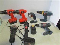 Tote of Various Power Tools
