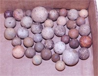 41 clay marbles - 4 Benningtons -