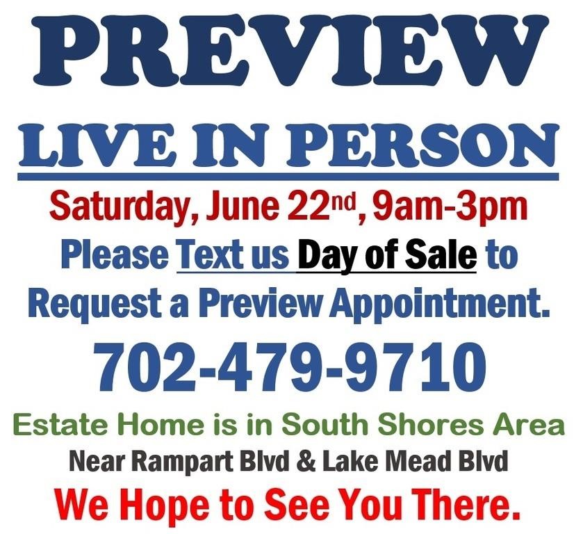 Sun.@10am - South Shores Estate Online Public Auction 6/23