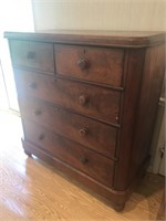 Tall Antique 5 Drawer Dresser