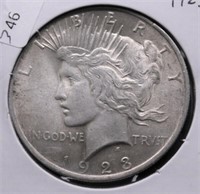 1923 PEACE DOLLAR  AU