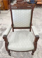 Eastlake Victorian Style Parlor Arm Chair