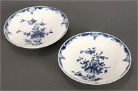 Pair of 18th Century Caughley Porcelain Dishes,