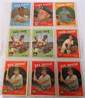 1959 Topps Lot of 8 Baseball Cards Trucks & More
