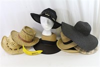 8 Women's High Fashion Woven Sun Hats+