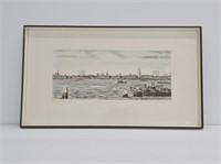 RICHARD LENZ SIGNED COLORED ETCHING