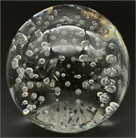 Bubble Art Glass Paperweight