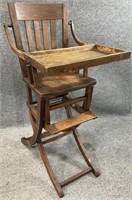 Antique Oak High Chair