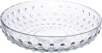 Creative Co-Op Round Glass Hobnail Low Bowl, Clear