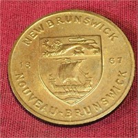 New Brunswick Purple Violet Token Coin (Vintage)