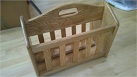 oak magazine rack