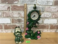 Leap Frog statue and clock