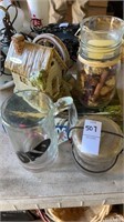 Canning jar,, hand-painted Gris mill, puzzle and