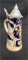 German beer stein, 10"h. x 5"diam.