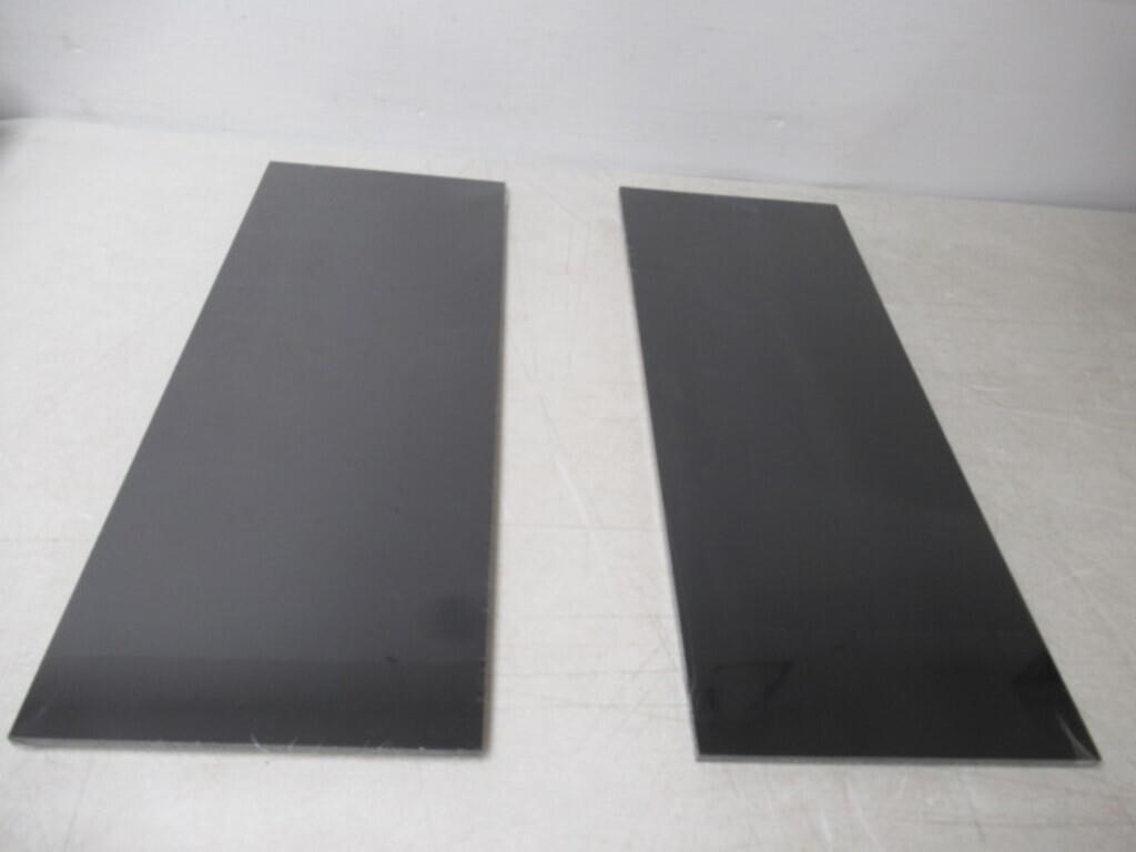 (2) 24"x9.5" Ankyo Frameless Black Wooden Boards