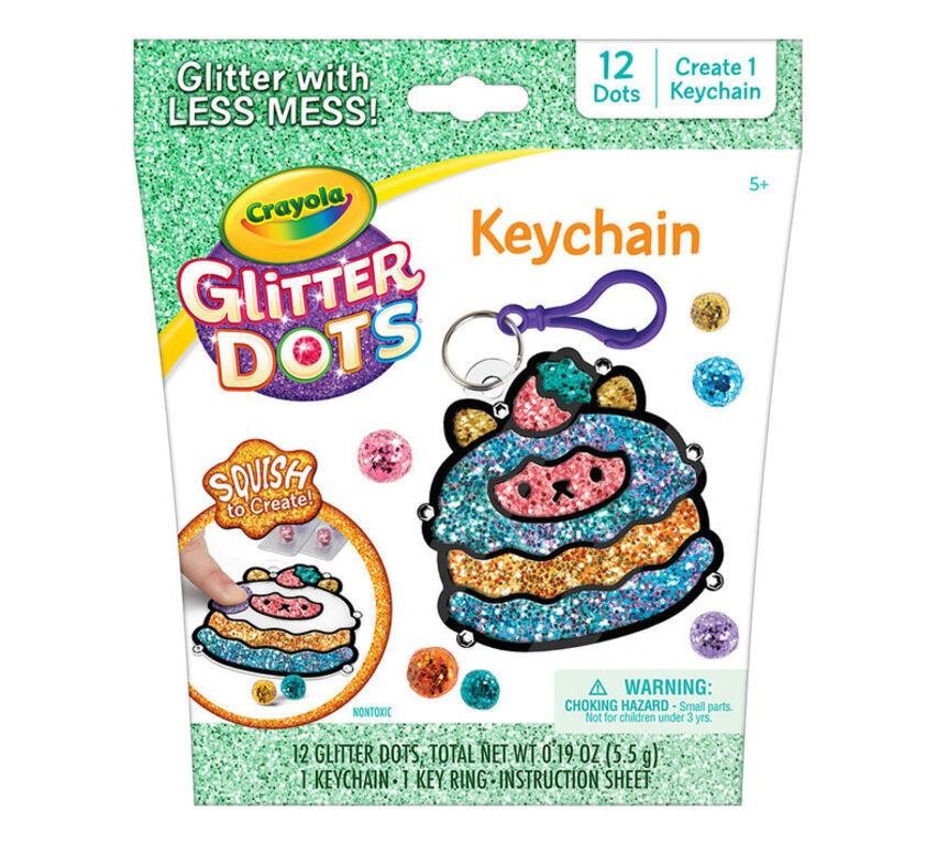 2 Crayola Glitter Dots Keychain Set. 12 Dots, 1 Ke